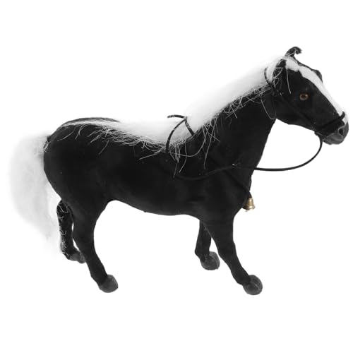 BAZEITFLOW Künstliches Pferdemodell Hobby Pferdestatue Pferdefigur Miniatur Pferdeschmuck Gartenpferd- Simulation Tiermodell Simulationspferdedekor Black Acryl BAZEITFLOW Künstliches Pferdemodell Hobby Pferdestatue Pferdefigur Miniatur Pferdeschmuck Gartenpferd- Simulation Tiermodell Simulationspferdedekor Black Acryl von BAZEITFLOW
