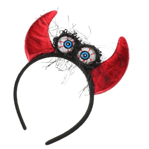 BAZEITFLOW Leuchtendes Teufelshörner Haarreif Halloween Kopfschmuck aus Robustem Passend Dekorativ für Party Cosplay Karneval Fasching Ausgefallenes für Begleiter von BAZEITFLOW