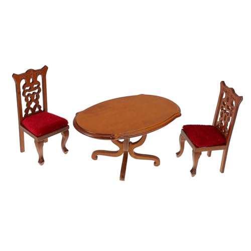 BAZEITFLOW Miniaturmöbel Set mit Ovalem Esstisch und Stühlen Stabile Puppenhaus Möbel Vielseitig für Kinderzimmer Puppenhausküche und Dekorative Miniatur Esszimmergestaltung BAZEITFLOW Miniaturmöbel Set mit Ovalem Esstisch und Stühlen Stabile Puppenhaus Möbel Vielseitig für Kinderzimmer Puppenhausküche und Dekorative Miniatur Esszimmergestaltung von BAZEITFLOW
