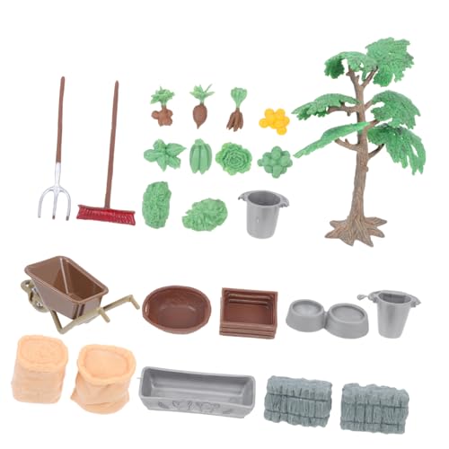 BAZEITFLOW PVC Bauernhofmodell mit Lebensechten Gemüse und Obstfiguren Detailreiche Miniatur Farmdekoration für Miniaturgärten Niedliche Landwirtschaftsornamente BAZEITFLOW PVC Bauernhofmodell mit Lebensechten Gemüse und Obstfiguren Detailreiche Miniatur Farmdekoration für Miniaturgärten Niedliche Landwirtschaftsornamente von BAZEITFLOW