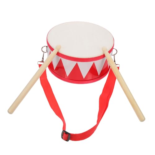 BAZEITFLOW Schlagzeugspielzeug für Snare Drum mit Doppelter Oberfläche Pädagogisches Musikinstrument für Frühe Rot Weiß Orff Instrument für Mädchen Fördert Kreativität und Konzentration von BAZEITFLOW