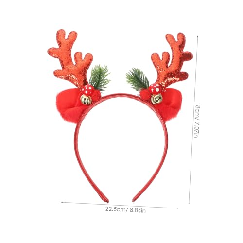 BAZEITFLOW Stirnband Aus Elchgeweih Geweih Haarband Rentierohren Stirnband Festlicher Kopfschmuck Weihnachtsstirnbänder Urlaubsstirnband Weihnachtskopfbewegungen Rot Stoff BAZEITFLOW Stirnband Aus Elchgeweih Geweih Haarband Rentierohren Stirnband Festlicher Kopfschmuck Weihnachtsstirnbänder Urlaubsstirnband Weihnachtskopfbewegungen Rot Stoff von BAZEITFLOW