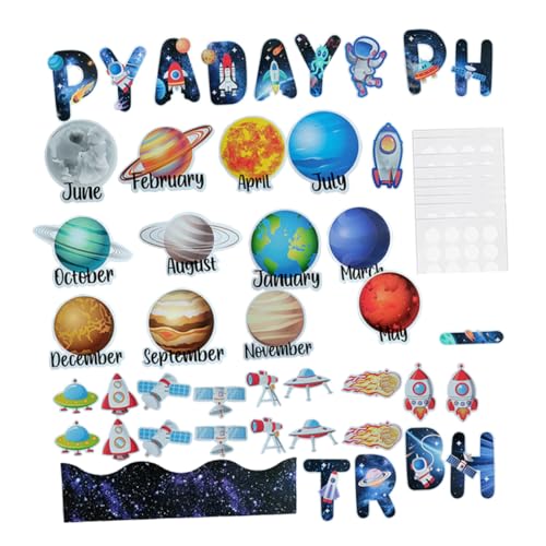 BAZEITFLOW Teiliges Weltraum Party Dekorationsset aus Papier Kreative Pinnwand und Schulwand Ausschnitte Cartoon Buchstaben für Klassenzimmer Partys und Diy Bastelprojekte BAZEITFLOW Teiliges Weltraum Party Dekorationsset aus Papier Kreative Pinnwand und Schulwand Ausschnitte Cartoon Buchstaben für Klassenzimmer Partys und Diy Bastelprojekte von BAZEITFLOW