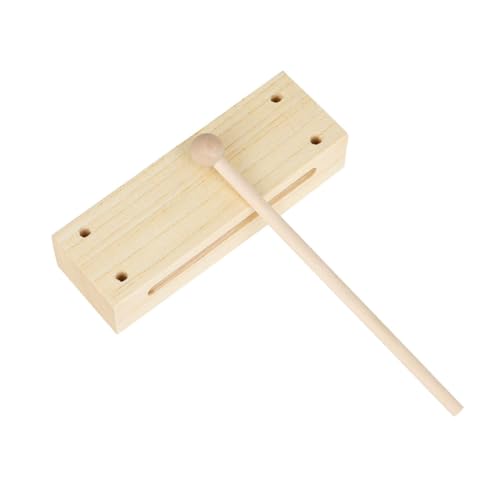 BAZEITFLOW Traditionelles Percussion Instrument Doppelklang Block Holzspielzeug für Musikalisches Kreatives Design für Eltern Junge Mädchen aktivitäten und Geburtstagsgeschenke von BAZEITFLOW