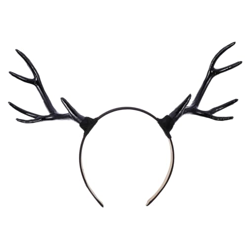 BAZEITFLOW Weihnachtliches Geweih Stirnband Schwarz Festlicher Haarschmuck Party Kostüm Accessoire für Karneval Cosplay und Fotorequisiten BAZEITFLOW Weihnachtliches Geweih Stirnband Schwarz Festlicher Haarschmuck Party Kostüm Accessoire für Karneval Cosplay und Fotorequisiten von BAZEITFLOW