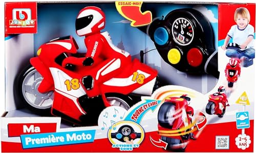 Maisto 95001R bb junior First RC Fahrer und Fernbedienung Lenker – Rennen, Rotes Motorrad von Maisto