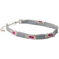 BB KLOSTERMANN 11057 Choker denim-pink von BB KLOSTERMANN