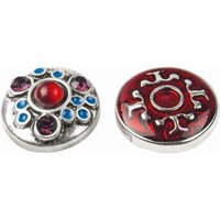 BB KLOSTERMANN 40115 Mini Button Fantasy rot/Antik blau-ro von BB KLOSTERMANN
