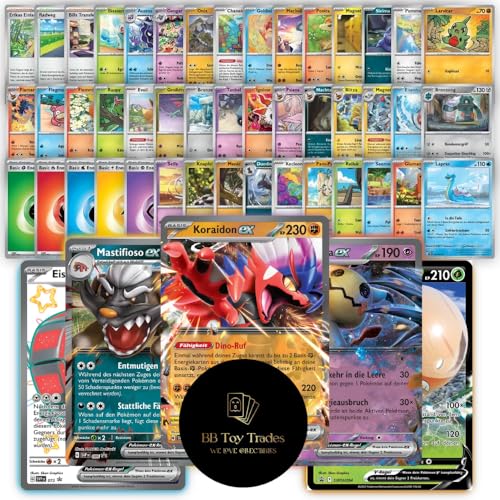 50 Pokemon Karten + seltene GX EX oder V Karte Starter Pack mit Trainern & Energie - deutsche Sammelkarten Kartenpack im BB-Toy-Trades Versandschutz 50 Pokemon Karten + seltene GX EX oder V Karte Starter Pack mit Trainern & Energie - deutsche Sammelkarten Kartenpack im BB-Toy-Trades Versandschutz von BB-Toy-Trades
