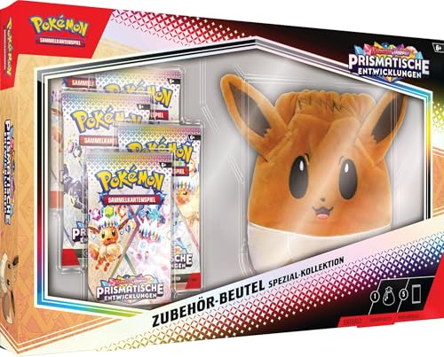 BB-Toy-Trades Bundle aus Pokemon Karmesin & Purpur Prismatische Entwicklungen Zubehör-Beutel Spezial-Kollektion KP 8.5 - Sammelkarten Booster Packs - Deutsch und Toploader von BB-Toy-Trades