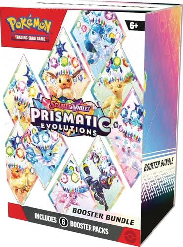 BB-Toy-Trades Bundle aus Pokemon Scarlet & Violet Prismatic Evolutions Booster Bundle (6 Booster Packs) SV 8.5 - Sammelkarten Packs - Englisch und Toploader von BB-Toy-Trades