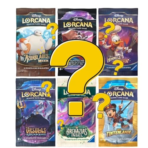 BB-Toy-Trades Lorcana gemischtes Booster Set - 5 Mystery Booster Packs - DEUTSCH - Sammelkarten NEU & OVP Toploader von BB-Toy-Trades