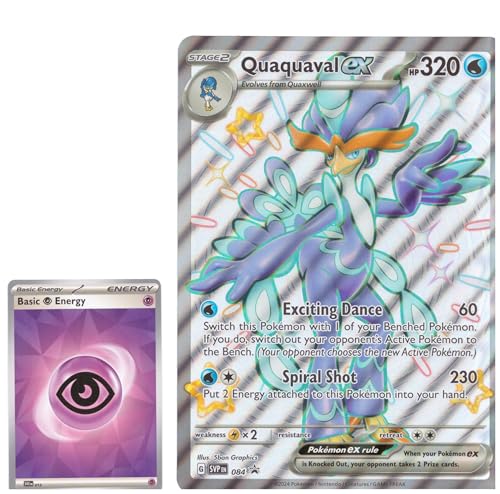 BB-Toy-Trades PKM Pokemon Sammelkarte XXL Black Star Promo Karte - ENGLISCH - Fullart Holo Jumbo Oversize Einzelkarte mit BB-Toy-Trades Sleeve (Quaquaval) von BB-Toy-Trades