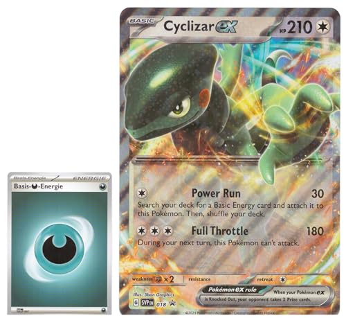 BB-Toy-Trades PKM Sammelkarte XXL Black Star Promo Karte Cyclizar ex SVP 018 - ENGLISCH - Fullart Holo Mega Jumbo Oversize Einzelkarte mit BB-Toy-Trades Sleeve (Cyclizar ex) von BB-Toy-Trades