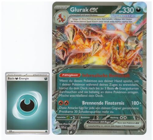 BB-Toy-Trades TCG PKM Sammelkarte XXL Pokemon Glurak ex Wackelbild SVP-196 Black Star Promo Karte - DEUTSCH - Fullart Holo Mega Jumbo Oversize Einzelkarte mit BB-Toy-Trades Sleeve von BB-Toy-Trades