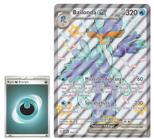 BB-Toy-Trades TCG PKM Sammelkarte XXL Black Star Promo Karte Bailonda ex SVP084 - DEUTSCH - Fullart Holo Mega Jumbo Oversize Einzelkarte mit BB-Toy-Trades Sleeve (Bailonda) von BB-Toy-Trades