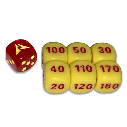 BB-Toy-Trades kompatibel für PKM TCG Elite Top Trainer Würfel Set Schadensmarken Dice Set mit BB-Toy-Trades Versandschutz (Farbenschock gelb/rot - Vivid Voltage) von BB-Toy-Trades