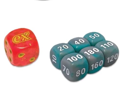 BB-Toy-Trades kompatibel für PKM TCG Elite Top Trainer Würfel Set Schadensmarken Dice Set mit BB-Toy-Trades Versandschutz (Karmesin & Purpur - Koraidon) von BB-Toy-Trades