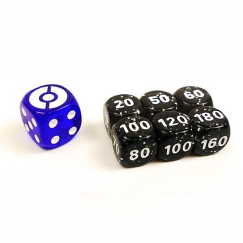 BB-Toy-Trades kompatibel für PKM TCG Elite Top Trainer Würfel Set Schadensmarken Dice Set mit BB-Toy-Trades Versandschutz - Trainers Toolkit 2021 blau - Blue von BB-Toy-Trades