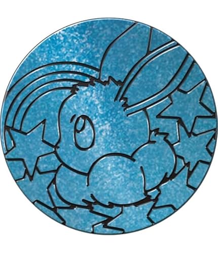 BB-Toy-Trades kompatibel für PKM TCG Pin Flipping Coin Shiny Trading Card Sammelkarten Münze mit BB-Toy-Trades Versandschutz - Prismatische Entwicklungen - Evoli Hellblau von BB-Toy-Trades