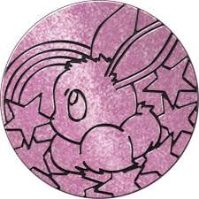 BB-Toy-Trades kompatibel für PKM TCG Pin Flipping Coin Shiny Trading Card Sammelkarten Münze mit BB-Toy-Trades Versandschutz - Prismatische Entwicklungen - Evoli Pink von BB-Toy-Trades