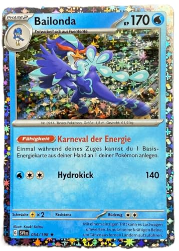 BB-Toy-Trades kompatibel für Pokemon Bailonda SVI 054/198 Karmesin & Purpur Black Star Promo Karte - DEUTSCH - Einzelkarte Sparkle Holo + Toploader BB-Toy-Trades kompatibel für Pokemon Bailonda SVI 054/198 Karmesin & Purpur Black Star Promo Karte - DEUTSCH - Einzelkarte Sparkle Holo + Toploader von BB-Toy-Trades