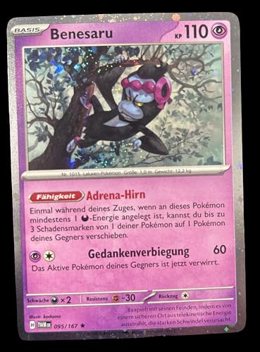 BB-Toy-Trades kompatibel für Pokemon Bonesaru TWM 095/167 Karmesin & Purpur Maskerade in Zwielicht Black Star Promo Karte - DEUTSCH - Einzelkarte Cosmo Holo + Toploader von BB-Toy-Trades