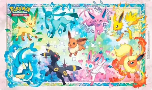 BB-Toy-Trades kompatibel für Pokemon Eeveelutions Evoli TCG Playmat Spielmatte Mousepad Tischunterlage Prismatische Entwicklungen Super Premium Kollektion von BB-Toy-Trades