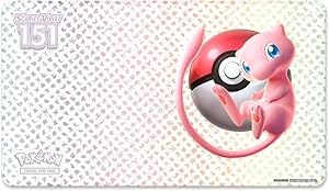 BB-Toy-Trades kompatibel für Pokemon TCG Playmat Spielmatte Mousepad Tischunterlage Karmesin & Purpur Pokemon 151 Mew Playmat von BB-Toy-Trades