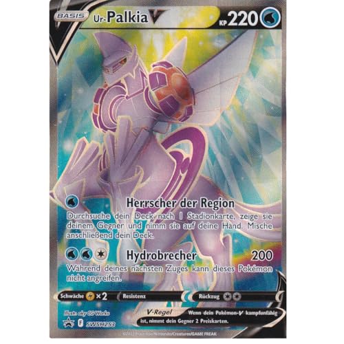 BB-Toy-Trades kompatibel für Pokemon Ur-Paklia V SWSH253 Schwert & Schild Black Star Promo Karte - DEUTSCH - Einzelkarte Fullart Holo + Toploader von BB-Toy-Trades