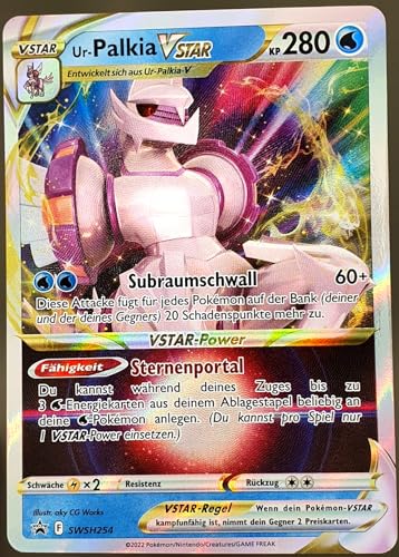 BB-Toy-Trades kompatibel für Pokemon Ur-Paklia VStar SWSH254 Schwert & Schild Black Star Promo Karte - DEUTSCH - Einzelkarte Fullart Holo + Toploader von BB-Toy-Trades