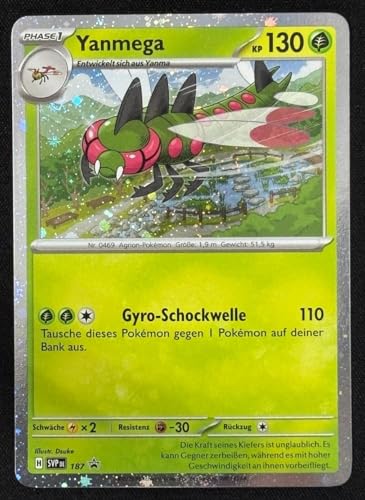 BB-Toy-Trades kompatibel für Pokemon Yanmega SVP-187 Karmesin & Purpur Black Star Promo Karte - DEUTSCH - Einzelkarte Holo + Toploader von BB-Toy-Trades
