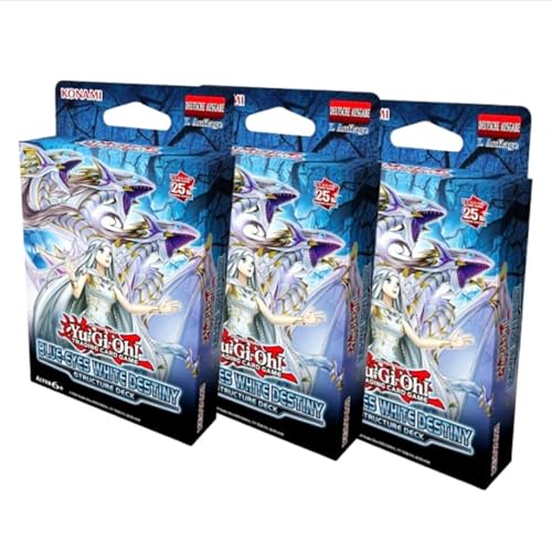 BB-Toy-Trades kompatibel für Yugioh 3X Blue-Eyes White Destiny Structure Deck's Set - Deutsche Ausgabe 1. Auflage - NEU & OVP von BB-Toy-Trades
