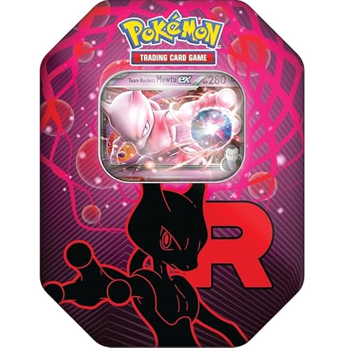Pokemon Karmesin & Purpur – Team Rocket Mewtu-ex Tin Box - Deutsch NEU & OVP und BB-Toy-Trades-Toploader von BB-Toy-Trades