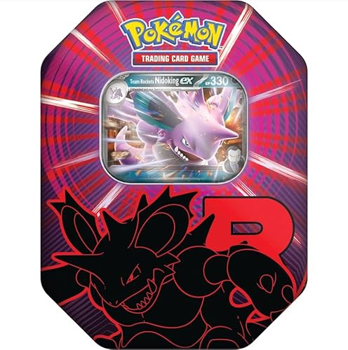 Pokemon Karmesin & Purpur – Team Rocket Nidoking-ex Tin Box - Deutsch NEU & OVP und BB-Toy-Trades-Toploader von BB-Toy-Trades