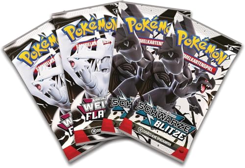 Pokemon Schwarze Blitze & Weisse Flammen 4 Booster Mix je 2 Packs - Deutsch NEU & OVP und BB-Toy-Trades-Toploader Pokemon Schwarze Blitze & Weisse Flammen 4 Booster Mix je 2 Packs - Deutsch NEU & OVP und BB-Toy-Trades-Toploader von BB-Toy-Trades
