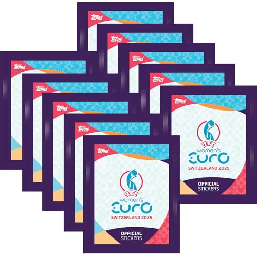 Topps Official Women's Euro 2025 Switzerland - 10x Sticker Packs Fussball Frauen Karten und BB-Toy-Trades Toploader von BB-Toy-Trades