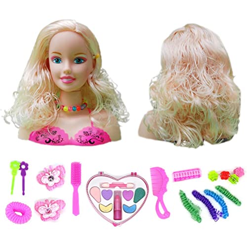 BBABBT Make-up Haar Kopf Mädchen Super Model, Friseur, Puppenstyling, 17 Stück Friseur Styling Kopf Puppe Make-up Spielzeug Pädagogisches Spielzeug Geschenk Kinder Mädchen BBABBT Make-up Haar Kopf Mädchen Super Model, Friseur, Puppenstyling, 17 Stück Friseur Styling Kopf Puppe Make-up Spielzeug Pädagogisches Spielzeug Geschenk Kinder Mädchen von BBABBT