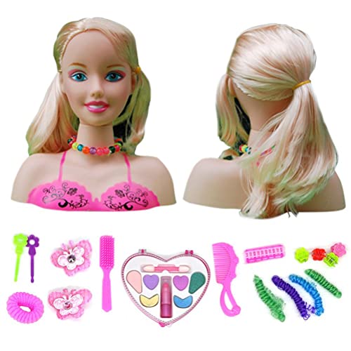 BBABBT Make-up Haar Kopf Mädchen Super Model, Friseur, Puppenstyling, 17 Stück Friseur Styling Kopf Puppe Make-up Spielzeug Pädagogisches Spielzeug Geschenk Kinder Mädchen BBABBT Make-up Haar Kopf Mädchen Super Model, Friseur, Puppenstyling, 17 Stück Friseur Styling Kopf Puppe Make-up Spielzeug Pädagogisches Spielzeug Geschenk Kinder Mädchen von BBABBT
