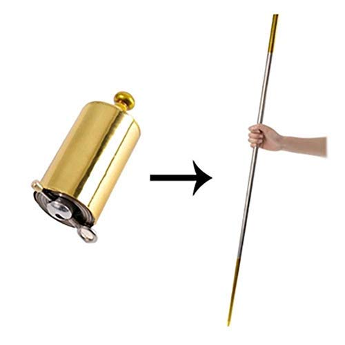 Magician Role Play Props - Portable Professional Magic Wand Magic Telescopic Props Funny Staff Magic Canes, Best-Bag Metal Magic Wand (Silver) von BBABBT