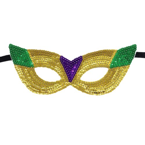 BBASILIYSD Mardi Gras Brille, bunte Pailletten-Brille, Party-Dekorationen, Party-Foto, Augenthemen-Masken für Kinder, Karneval, Requisiten, Erwachsene von BBASILIYSD