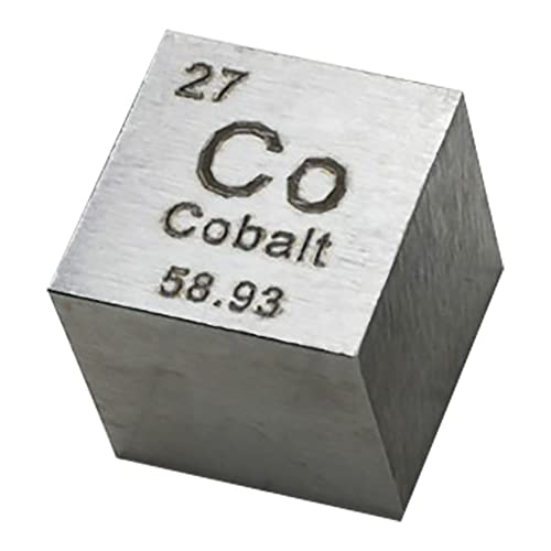 BBAUER Metall Kobalt Dichte Würfel, Für Element Sammlungen Experiment Material Hobbys, Substanz Block Display/Frosted/10Mm von BBAUER