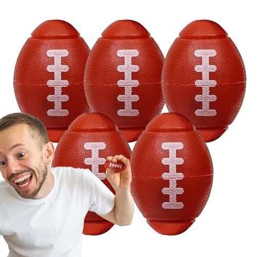 Fußball-Fidget-Spielzeug,Set mit 5 entspannenden Spinnerbällen für Erwachsene in Rugbyballform - Goodie-Bag-Füller für Geburtstagsgeschenke, Sinneskurse, Mottopartys, Verhaltenskurse Bbauer von BBAUER