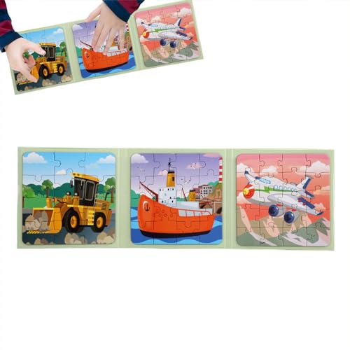 Magnetische Puzzles, Magnetisches Puzzle | Bauernhaus-Faltpuzzle-Sets | Pädagogisches Cartoon-Puzzle-Puzzlebuch für die frühe Bildung für Kleinkinder, Mädchen und Jungen von BBAUER
