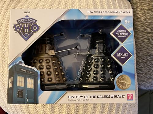 BBC Doctor Who Geschichte der Daleks 16 und 17 Black and Gold New Series Figuren-Set, 5.5 inches von BBC