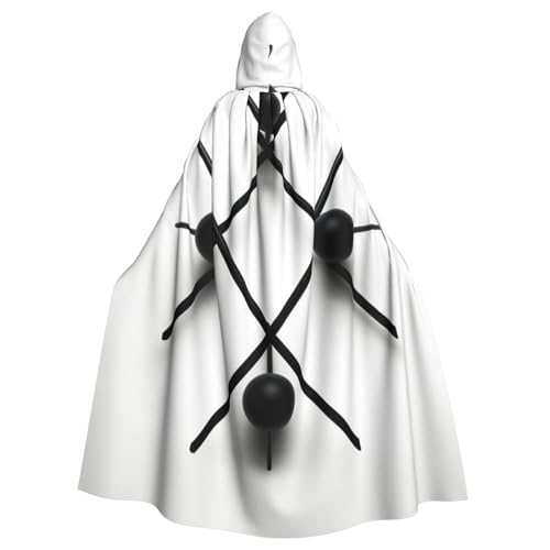 BBEXJIGY Black Geometric2 Uni Kapuzenumhang Halloween Hexenkostüm von BBEXJIGY