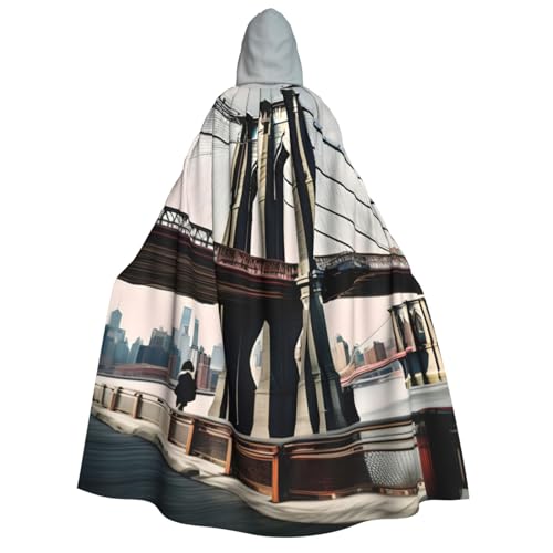 BBEXJIGY Brooklyn Uni Kapuzenumhang Brücke Druck Halloween Hexenkostüm Party Kostüm BBEXJIGY Brooklyn Uni Kapuzenumhang Brücke Druck Halloween Hexenkostüm Party Kostüm von BBEXJIGY