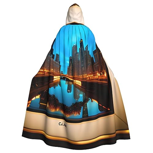 BBEXJIGY Chicago Uni Kapuzenumhang Reflektierender Druck Halloween Vampir Hexenkostüm BBEXJIGY Chicago Uni Kapuzenumhang Reflektierender Druck Halloween Vampir Hexenkostüm von BBEXJIGY