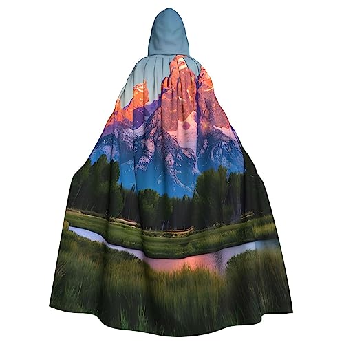 BBEXJIGY Grand Teton Uni Kapuzenumhang Nationalpark Druck Halloween Hexenkostüm Party Kostüm BBEXJIGY Grand Teton Uni Kapuzenumhang Nationalpark Druck Halloween Hexenkostüm Party Kostüm von BBEXJIGY