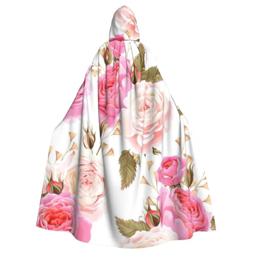 BBEXJIGY Hexenkostüm für Halloween, mit Rosen-Aufdruck, mit Kapuze BBEXJIGY Hexenkostüm für Halloween, mit Rosen-Aufdruck, mit Kapuze von BBEXJIGY